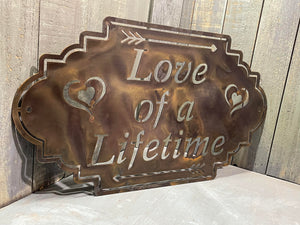 Love of a Lifetime Quote Sign