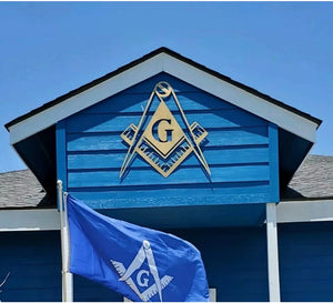 Masonic Lodge Freemason Square and Compass - Woodpost Metalworks
