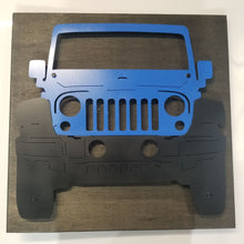 Load image into Gallery viewer, Front Facing Jeep Metal Sign with or without LED Backlighting - Woodpost Metalworks