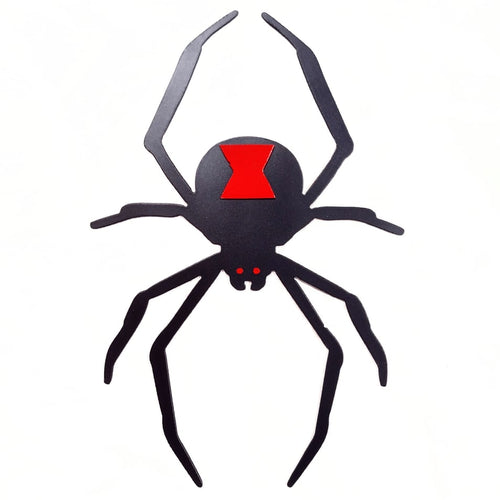 Metal Spider Red and Black Spooky Halloween Decor