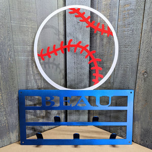 Custom Baseball Wall Sign with Hooks