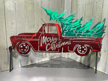 Load image into Gallery viewer, Marry Christmas Farm Truck Yard Stake