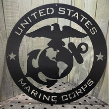 Load image into Gallery viewer, Marine Corps Crest Metal Sign