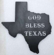 Load image into Gallery viewer, God Bless Texas Silhouette - Woodpost Metalworks