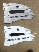 Load image into Gallery viewer, Tattered Come and Take It Flag - Woodpost Metalworks