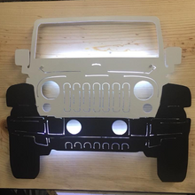 Load image into Gallery viewer, Front Facing Jeep Metal Sign with or without LED Backlighting - Woodpost Metalworks