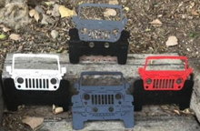 Load image into Gallery viewer, Front Facing Jeep Metal Sign with or without LED Backlighting - Woodpost Metalworks