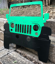 Load image into Gallery viewer, Front Facing Jeep Metal Sign with or without LED Backlighting - Woodpost Metalworks