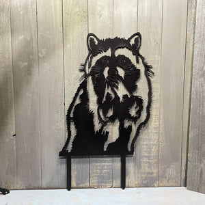 Raccoon Yard Stake