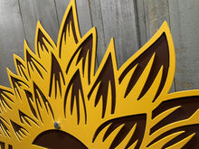 Load image into Gallery viewer, Sunflower Monogram Split Last Name Sign