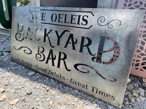 Backyard Bar Sign