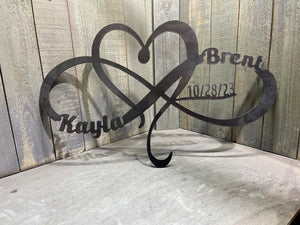 Infinity Heart with Last Name