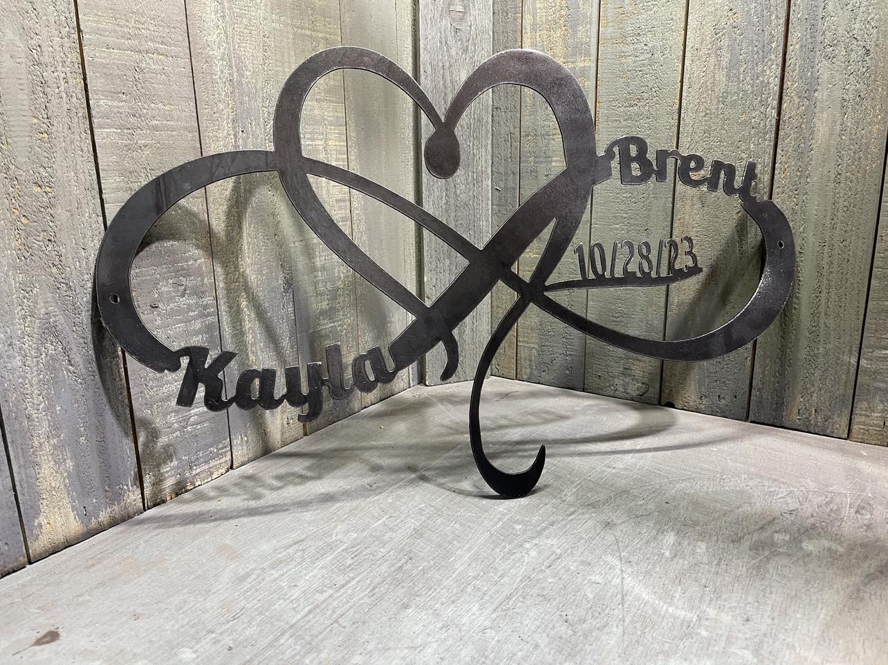  Personalized Family Name Sign Custom Infinity Heart