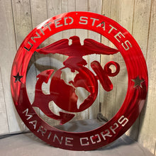 Load image into Gallery viewer, Marine Corps Crest Metal Sign
