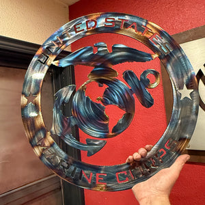Marine Corps Crest Metal Sign