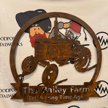 Load image into Gallery viewer, Tractor Last Name Sign