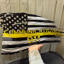 Load image into Gallery viewer, Yellow Line Tattered Flag