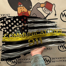 Load image into Gallery viewer, Yellow Line Tattered Flag