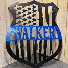 Load image into Gallery viewer, Police Badge Monogram Back The Blue Flag