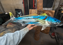 Load image into Gallery viewer, Roosterfish Metal Wall Art – Hand Painted Saltwater Fishing Decor