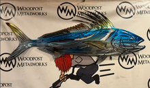 Load image into Gallery viewer, Roosterfish Metal Wall Art – Hand Painted Saltwater Fishing Decor