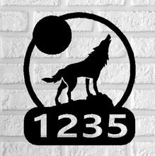 Load image into Gallery viewer, Howling Wolf Address Sign