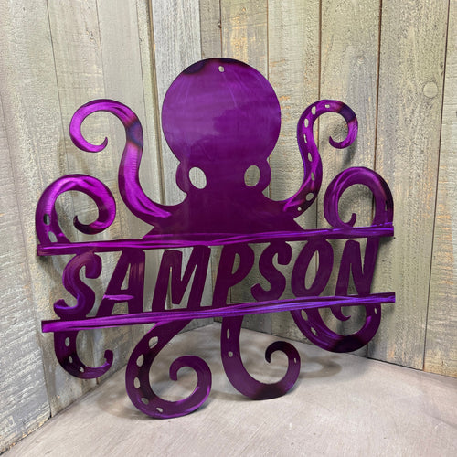 Octopus Last Name Sign