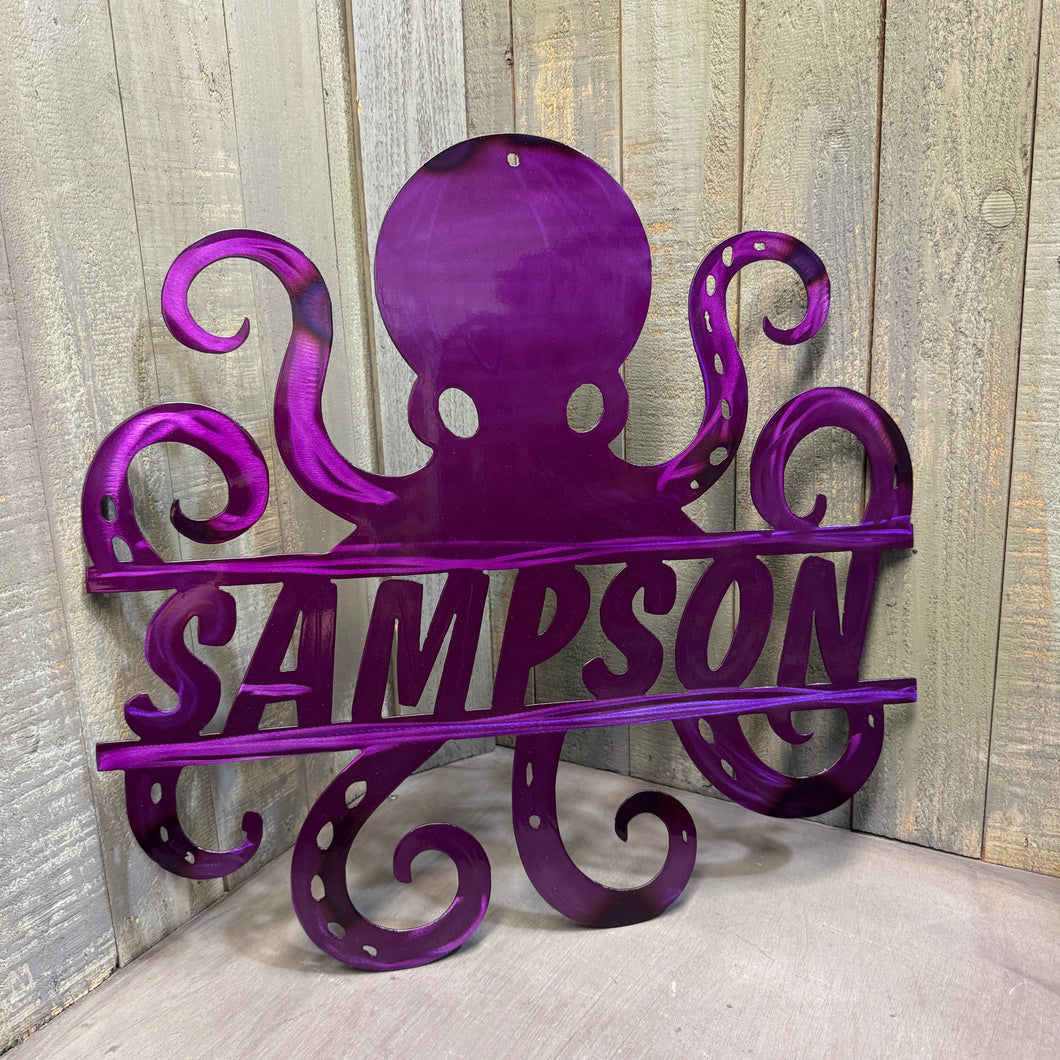 Octopus Last Name Sign