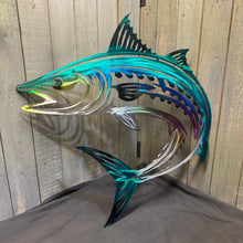 Load image into Gallery viewer, Metal Mackerel Wall Art – Colorful Metal Fish Coastal Decor