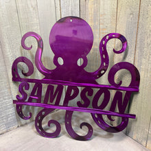 Load image into Gallery viewer, Octopus Last Name Sign