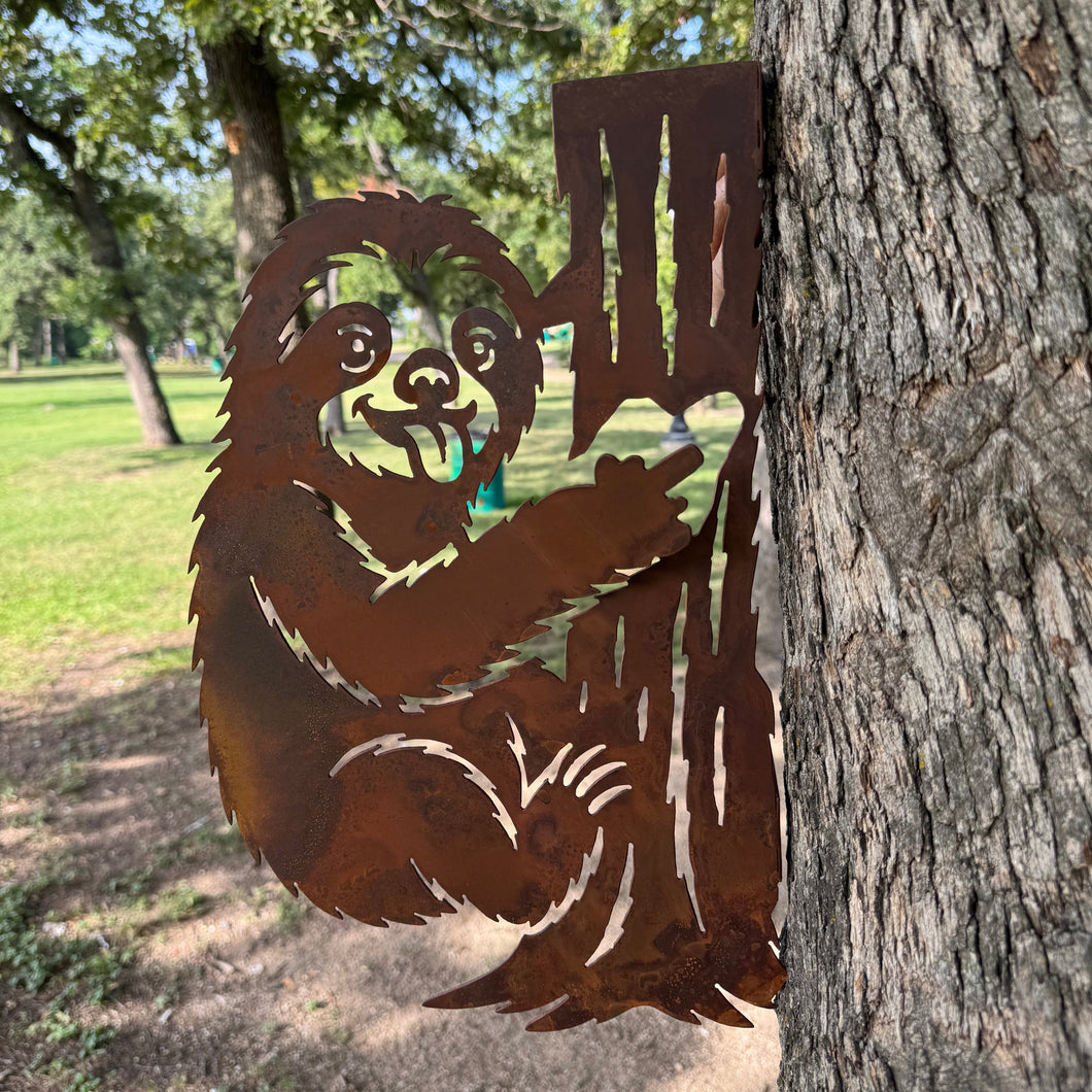 Flipping Off Sloth Tree Hang