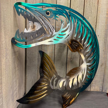 Load image into Gallery viewer, Musky Metal Wall Art – Muskellunge Fishing Sign