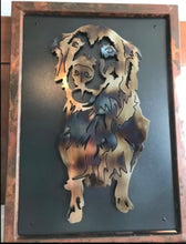 Load image into Gallery viewer, Precision plasma-cut personalized pet portrait metal artwork
