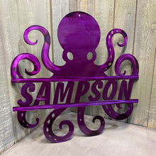 Load image into Gallery viewer, Octopus Last Name Sign