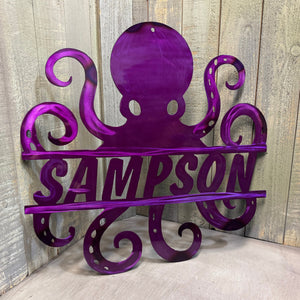 Octopus Last Name Sign