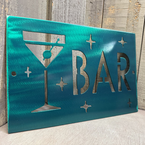 Midcentury Modern Bar Sign with Martini Glass