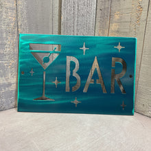 Load image into Gallery viewer, Midcentury Modern Bar Sign with Martini Glass