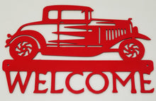 Load image into Gallery viewer, Hot Rod Welcome Sign - Woodpost Metalworks