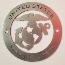 Load image into Gallery viewer, Marine Corps Crest Metal Sign With Or Without LED Backlighting - Woodpost Metalworks