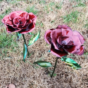 Single Metal Rose - Woodpost Metalworks