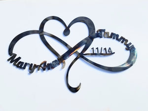 Personalized Heart and Infinity Symbol