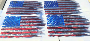 Tattered 2nd Amendment American US Flag USA