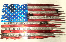 Load image into Gallery viewer, Tattered 2nd Amendment American US Flag USA