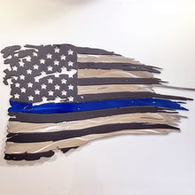 Load image into Gallery viewer, Back The Blue Tattered Flag