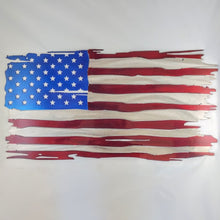Load image into Gallery viewer, Tattered United States Metal Battle Flag