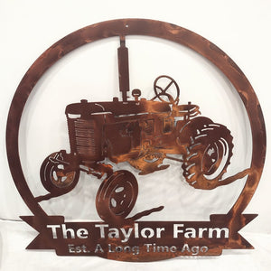 Tractor Last Name Sign