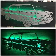 Load image into Gallery viewer, 1957 Chevy BelAir LED Sign - Woodpost Metalworks