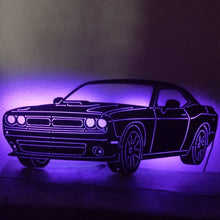 Load image into Gallery viewer, Dodge Challenger Plasma Cut Metal Sign With Or Without LEDs