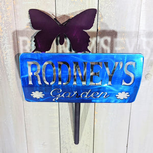 Custom Garden Stake with Butterfly