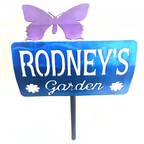 Custom Garden Stake with Butterfly